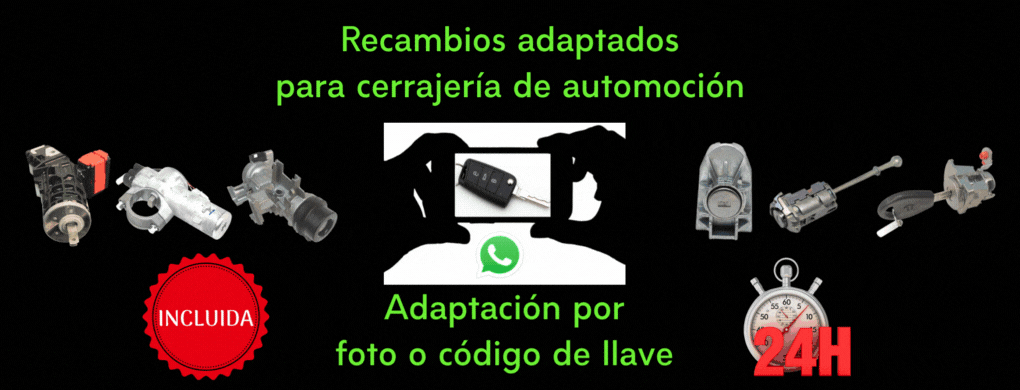Recambios llaves de coche. bombines y antirrobos